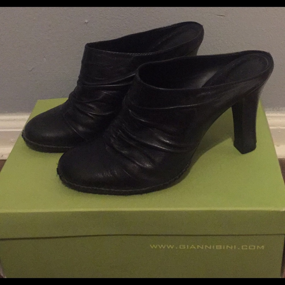 GIANNI BINI BLACK LEATHER SHOES
